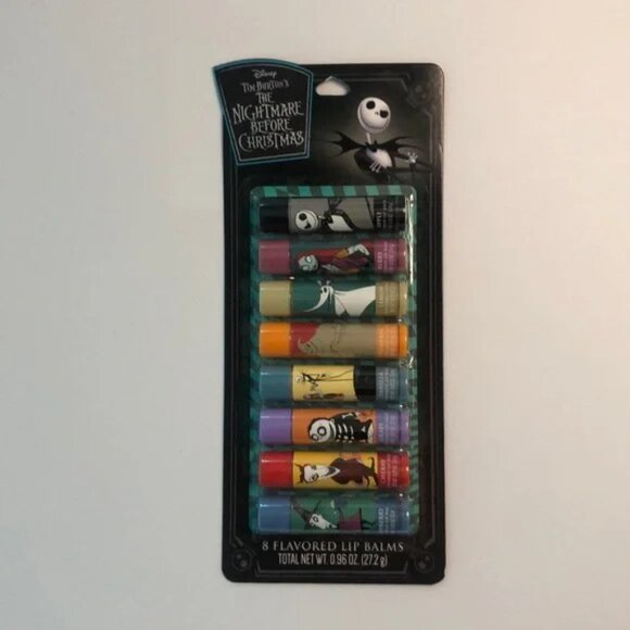 NWT Disney Nightmare Before Christmas 8 pack Lip Balm Taste Beauty - Picture 1 of 6